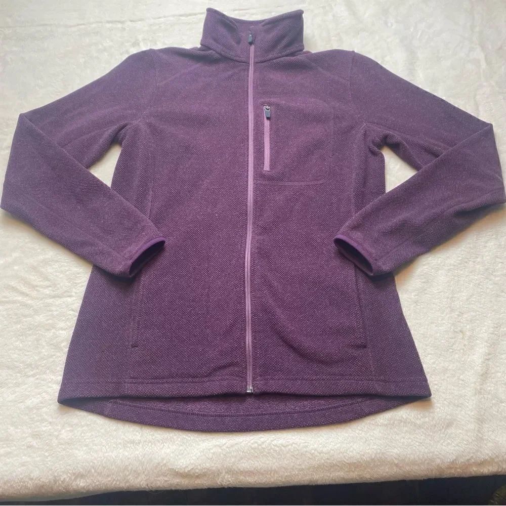 Duluth Trading Company Purple Textured Fleece Jacket Size XS